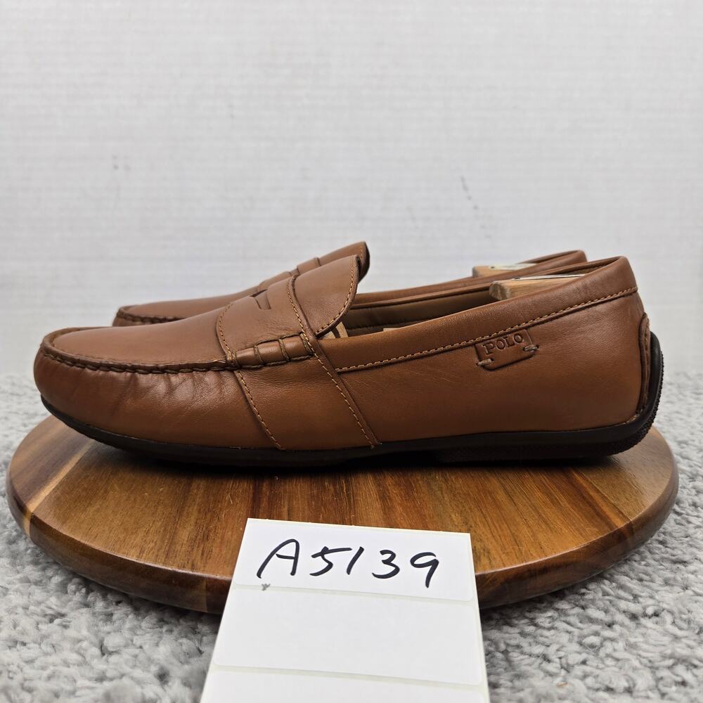 Polo Ralph Lauren Men 10.5D Reynold Brown Casual Full Strap Driving Penny Loafer